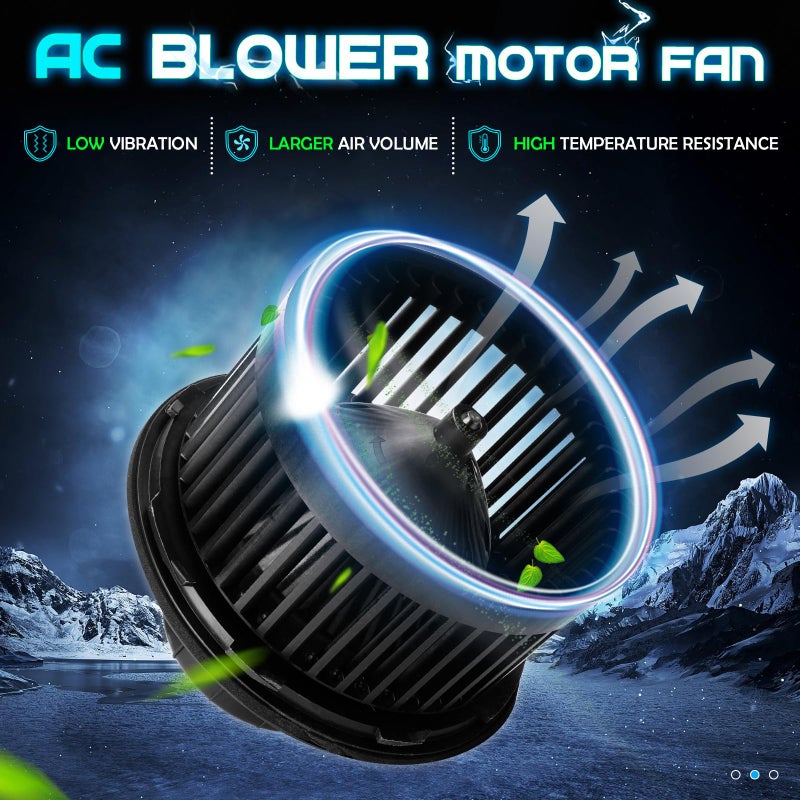 ILONPA AC Heater Blower Motor Fan Replaces 52400424 Fit for 2002-2006 Cadillac Escalade, 2001-2002 Chevy Silverado 1500 HD 2500 HD 3500, Chevrolet Suburban/Tahoe, GMC Sierra/Yukon/Yukon XL - Image 2